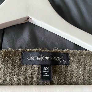 Army Green waffle like sweater